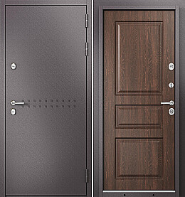 Дверь входная Termo Split MP 10TD-2 (порог) с терморазрывом R-4, Шоколад букле/Дуб коньяк, 10TD-2, 2 замка, с ночной задвижкой