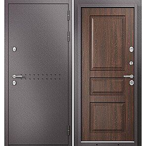 Дверь входная Термо Стандарт МП 10TD-2 с терморазрывом Шоколад букле/Дуб коньяк, 2 замка