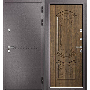 Дверь входная Термо Стандарт МП 10T-101 с терморазрывом Шоколад букле/Орех грецкий, 2 замка