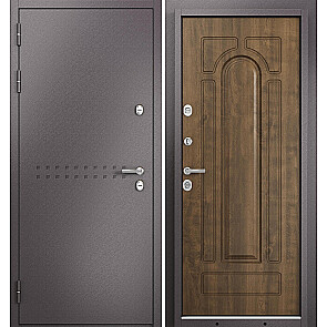 Дверь входная Термо Стандарт МП 10T-102 с терморазрывом Шоколад букле/Орех грецкий, 2 замка