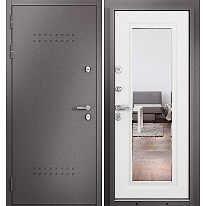 Дверь входная Термо Стандарт МП 10T-140 с терморазрывом Шоколад букле/Белый ларче, 2 замка