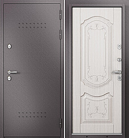 Дверь входная Termo Split MP 10T-101 (порог) с терморазрывом R-5, Шоколад букле/Бьянко ларче, 10T-101, 2 замка, с ночной задвижкой