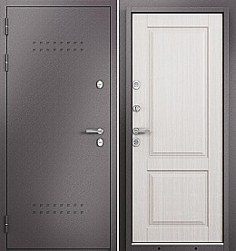 Дверь входная Termo Split MP 10TD-1 (порог) с терморазрывом R-5, Шоколад букле/Бьянко ларче, 10TD-1, 2 замка, с ночной задвижкой