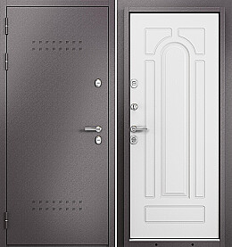 Дверь входная Termo Split MP 10T-102 (порог) с терморазрывом R-5, Шоколад букле/Дуб белый матовый, 10T-102, 2 замка, с ночной задвижкой