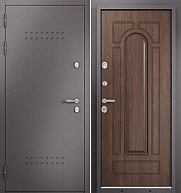 Дверь входная Termo Split MP 10T-102 (порог) с терморазрывом R-5, Шоколад букле/Дуб коньяк, 10T-102, 2 замка, с ночной задвижкой