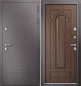 Дверь входная Termo Split MP 10T-102 (порог) с терморазрывом R-5, Шоколад букле/Дуб коньяк, 10T-102, 2 замка, с ночной задвижкой