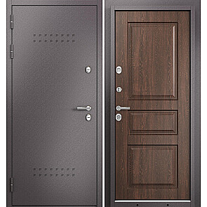 Дверь входная Термо Стандарт МП 10TD-2 с терморазрывом Шоколад букле/Дуб коньяк, 2 замка