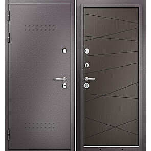Дверь входная Термо Стандарт МП 10T-130 с терморазрывом Шоколад букле/Шоколад ларче, 2 замка