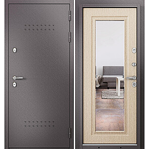 Дверь входная Термо Стандарт МП 10T-140 с терморазрывом Шоколад букле/Светлый венге, 2 замка