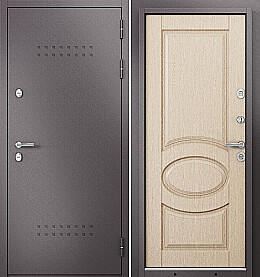 Дверь входная Termo Split MP 10TD-3 (порог) с терморазрывом R-5, Шоколад букле/Светлый венге, 10TD-3, 2 замка, с ночной задвижкой