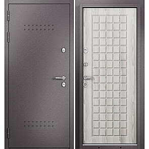 Дверь входная Термо Стандарт МП 10T-112 с терморазрывом Шоколад букле/Ясень ривьера айс, 2 замка