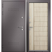 Дверь входная Termo Split MP 10T-136 (порог) с терморазрывом Шоколад букле/R-5 Ясень ривьера айс, 2 замка, с ночной задвижкой