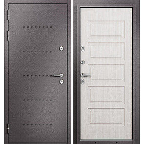 Дверь входная Термо Стандарт МП 10T-108 с терморазрывом Шоколад букле/Бьянко ларче, 2 замка