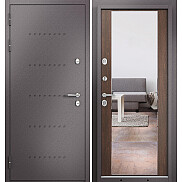 Дверь входная Termo Split MP 10T-164 (порог) с терморазрывом Шоколад букле/Дуб коньяк, 2 замка, с ночной задвижкой