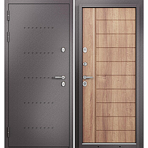 Дверь входная Термо Стандарт МП 10T-136 с терморазрывом Шоколад букле/Карамель, 2 замка