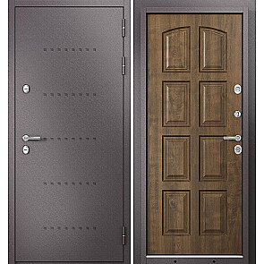 Дверь входная Термо Стандарт МП 10T-103 с терморазрывом Шоколад букле/Орех грецкий, 2 замка