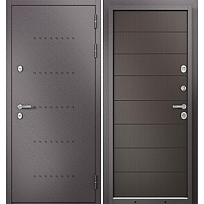 Дверь входная Термо Стандарт МП 10T-135 с терморазрывом Шоколад букле/Шоколад ларче, 2 замка