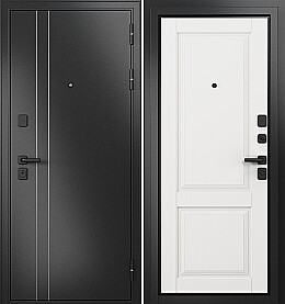 Дверь входная Trust Mass MP 9SD-1 D-5, Антрацит букле/Белый ларче, 9SD-1, 2 замка, с ночной задвижкой