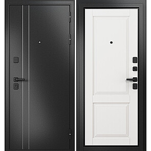 Дверь входная Траст Масс МП 9SD-1 Антрацит букле/Белый ларче, 2 замка