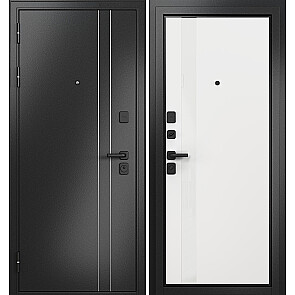 Дверь входная Траст Масс МП SiSt-3 Антрацит букле/Белый софт, 2 замка