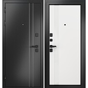 Дверь входная Trust Mass MP SiSt-3 Lakobel White Антрацит букле/Белый софт, 2 замка, с ночной задвижкой