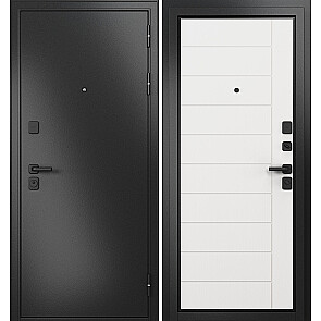 Дверь входная Траст Масс МП 9S-136 Антрацит букле/Белый ларче, 2 замка