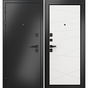 Дверь входная Траст Масс МП 9S-130 Антрацит букле/Белый софт, 2 замка