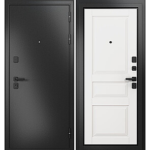 Дверь входная Траст Масс МП 9SD-2 Антрацит букле/Белый софт, 2 замка