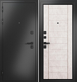 Дверь входная Trust Mass MP 9S-137 Антрацит букле/Бетон бежевый, 9S-137, 2 замка, с ночной задвижкой