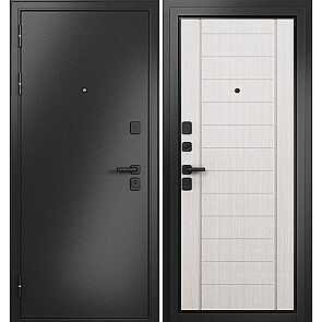 Дверь входная Траст Масс МП 9S-137 Антрацит букле/Бьянко ларче, 2 замка