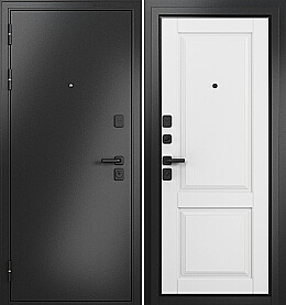 Дверь входная Trust Mass MP 9SD-1 Антрацит букле/Дуб белый матовый, 9SD-1, 2 замка, с ночной задвижкой