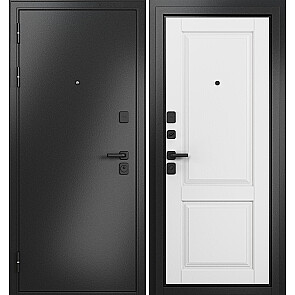 Дверь входная Траст Масс МП 9SD-1 Антрацит букле/Дуб Белый матовый, 2 замка