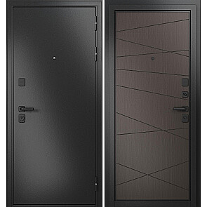 Дверь входная Траст Масс МП 9S-130 Антрацит букле/Шоколад ларче, 2 замка