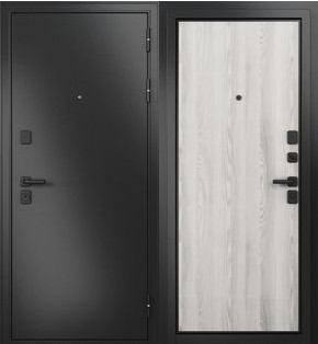 Дверь входная Траст Масс МП 9S-100 Антрацит букле/Ясень ривьера айс, 2 замка, с ночной задвижкой