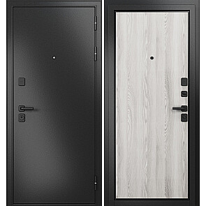 Дверь входная Траст Масс МП 9S-100 Антрацит букле/Ясень ривьера айс, 2 замка