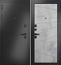 Дверь входная Trust Mass MP 9S-130 R-4, Антрацит букле/Бетон серый, 9S-130, 2 замка, с ночной задвижкой