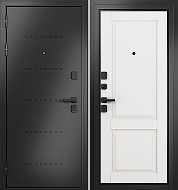 Дверь входная Trust Mass MP 9SD-1 R-6, Антрацит букле/Белый ларче, 9SD-1, 2 замка, с ночной задвижкой