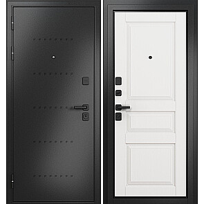 Дверь входная Траст Масс МП 9SD-2 Антрацит букле/Белый ларче, 2 замка