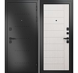 Дверь входная Trust Mass MP 9S-136 Антрацит букле/Бьянко ларче, 2 замка, с ночной задвижкой