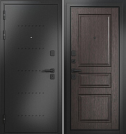 Дверь входная Trust Mass MP 9SD-2 R-6, Антрацит букле/Венге, 9SD-2, 2 замка, с ночной задвижкой