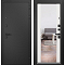 ДМ TRUST MASS MP Черный муар металлик (порог)/МДФ Белый ларче 9S-164 mirror 205*86 Правая