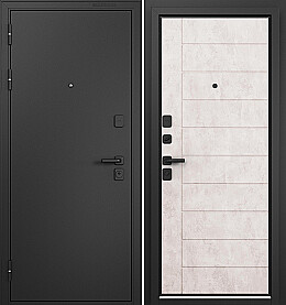 Дверь входная Trust Mass MP 9S-136 (порог) Черный муар металлик/Бетон бежевый, 9S-136, 2 замка, с ночной задвижкой