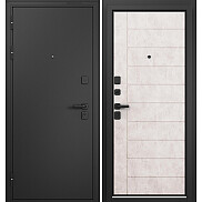 Дверь входная Trust Mass MP 9S-136 (порог) Черный муар металлик/Бетон бежевый, 2 замка, с ночной задвижкой