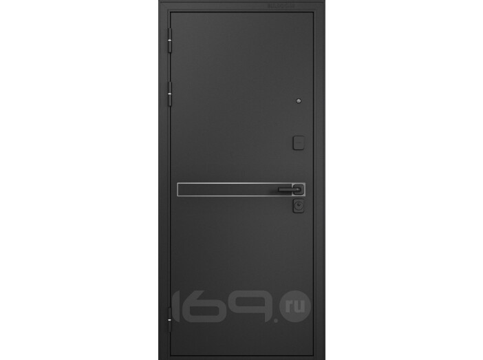 ДМ TRUST MASS MP Черный муар металлик/D-4 МДФ Бетон серый SiSt-3 Lakobel Black 205*96 Левая