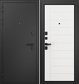 Дверь входная Trust Mass MP 9S-136 Черный муар металлик/Белый софт, 9S-136, 2 замка, с ночной задвижкой