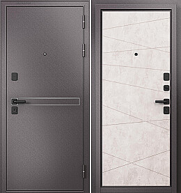 Дверь входная Trust Mass MP 9S-130 D-4, Шоколад букле/Бетон бежевый, 9S-130, 2 замка, с ночной задвижкой