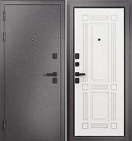 Дверь входная Trust Mass MP 9S-104 Шоколад букле/Белый ларче, 9S-104, 2 замка, с ночной задвижкой