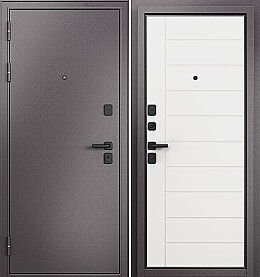 Дверь входная Trust Mass MP 9S-136 Шоколад букле/Белый софт, 9S-136, 2 замка, с ночной задвижкой