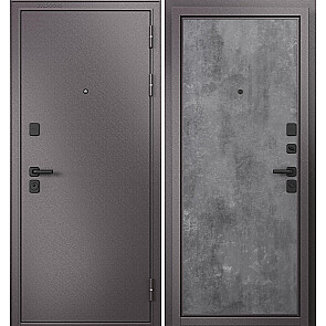 Дверь входная Траст Масс МП 9S-100 Шоколад букле/Бетон темный, 2 замка