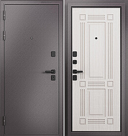 Дверь входная Trust Mass MP 9S-104 Шоколад букле/Бьянко ларче, 9S-104, 2 замка, с ночной задвижкой